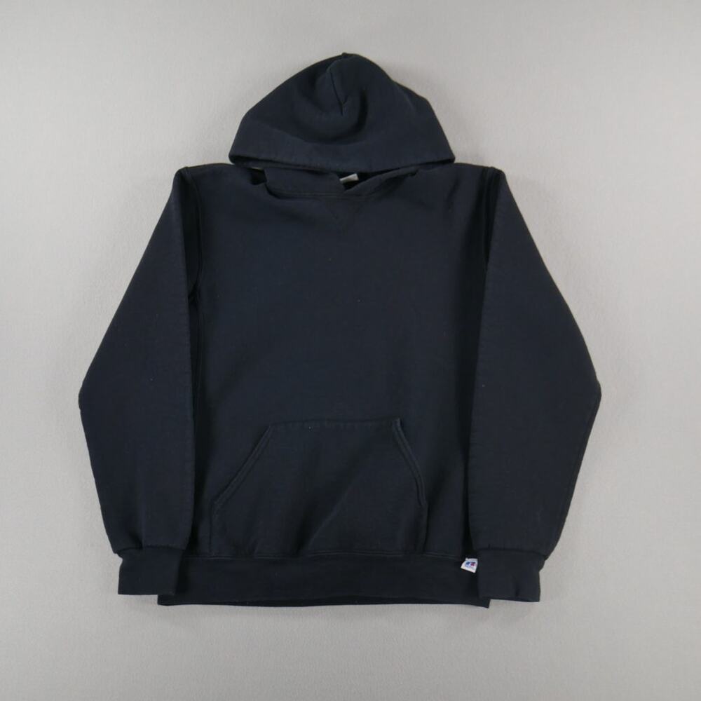 Vintage Y2K‎ Russell Athletic Black Hoodie Youth Size XL Streetwear Pullover